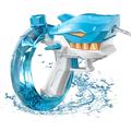 Shark Electric Water Gun Cool Shark Shape Water Gun Toys Pool Beach Outdoor Activity Water Gun Toys Large Capacity Automatic Water Gun for Kids and Adults (Blue)