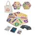 Fast Track Marble Board YPF5 Game Wahoo Board Game Painted Fast Track Board Games for 6 and 4 Players Includes 6 Colors 30 Marbles 1 deck of PVC playing cards 1 Canvas Bag 1 Storage Box