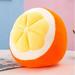 Orange Stuffed Animal Pillow Large Squishy Plush Toys Soft Kawaii Food Shaped Baby Stuff Cuddle Toy Adorable Fruit Hugging Pillow for Kids (35cm/13.8in)