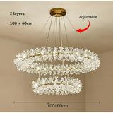 Modern lustre Flower Crystal Chandelier Nordic Luxury Hanging Lamp Indoor Lighting Home Deco For Living Room Bedroom Restaurant