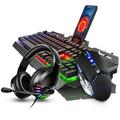 Gaming Keyboard Gaming Mouse Manipulator Feel RGB LED Backlit Gaming Keyboard USB Wired Gaming PC Laptop Keyboard