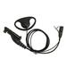 D Shape Earpiece Headset PTT Lapel Clip Design Walkie Talkie D Shape Earpiece for Motorola XPR6500 XPR6550