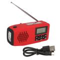 XSY098D Solar Hand Crank Radio IPX3 Waterproof AM/FM/NOAA Weather Alert Radio with SOS Alarm Flashlight Headphone Plug