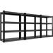 ONKER 40 Wide Heavy Duty Garage Storage Shelves 3 Pack Adjustable 4 Tier Metal Shelves for Warehouse Pantry Kitchen 40 W x19 D x57 H Black