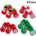 Cat Socks Pet Cotton Christmas Dog Accessories Christmas+stockings Puppy Cartoon 4 Sets