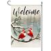 Welcome Winter Cardinal Birds YPF5 Garden Flag Welcome Snow Christmas Winter Bird Yard Flag Small Double Sided Seasonal Holiday Garden Flag Outdoor Decor 12.5x18 Inch