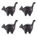 OwnMy Set of 4 YPF5 Cast Iron Cute Cat Small Cats Statues Black Carved Cat Sculptures Metal Cat Paperweights Retro Cat Ornaments Little Animal Indoor Outdoor Statues Garden Patio Desktop Decor