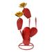 Metal Prickly Pear Cactus YPF5 Yard Art Gifts Cactus Statue Desert Decor Outdoor Metal Cactus with Flowers Metal Plant Decor Agave Metal Plants for Garden Yard Lawn Patio Red