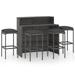 vidaXL Patio Bar Set Bar Table and Stools Patio Furniture Set with Cushions