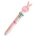 Weloille 10 Color Ballpoint Pen Sequins Rabbit Gel Pen Students Learn To Press 10 Color-in-one Office Stationery Multi-color Ballpoint Pen 5ml