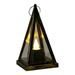 Hanging LED Candle Lights Decorative Triangle Wind Lamp with Battery for Garden Patio Yard Camping Christmas Holiday Decoration Gold