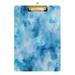 Watercolor Blue Acrylic Clipboards A4 Standard Letter Size Clipboard 12.5 X 9 Clip Board for Students Teacher Office