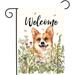 Spring Summer Garden Flag Floral Boston Terrier Yard Flag Flower Dog Garden Flags for Outside Small Outdoor Welcome Flags Double Sided