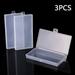 Clear Jewelry Storage Boxes 3Pcs Transparent PP DIY Rectangle Storage Box Jewelry Screw Holder Case Organizer