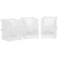 Akro-Mils 08212SCLAR 30210 AkroBins YPF5 Plastic Hanging Stackable Storage Organizer Bin 5-Inch x 4-Inch x 3-Inch Clear 6-Pack