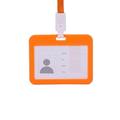 ionze Tools Card Protector 4 X 3 Inches with Lanyard Transverse Clear PP Plastic Card Holder House Tools Set ï¼ˆOrangeï¼‰