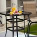 Outfitter Swivel Bar Package of 2 â€” Metal Height Patio Bar Chairs for Bistro Garden Patio