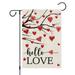 Wodison Valentines Day Garden YPF5 Flag 12Ã—18 Double Sided Burlap Vertical Love Heart Valentine s Day Flag for Farmhouse Yard Outdoor Decoration