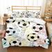 Soccer Comforter Cover Set Watercolor Tie-dye Duvet Cover for Kid Teen Boys Girls Room Decor Sports Game Quilted Duvet Cover Colorful Graffiti Hip Hop 1 Quilt Cover with 2 Pillowcases