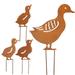 Animals Decorate Goose Garden Stake Lawn Decoration Stakes Ornaments Hollow Out Metal