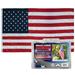 100% Made in the YPF5 USA - 3 x5 ft - Perma-Nyl Sewn Nylon with Grommets - Sturdy Durable and Patriotic - Great For Gardens Homes Patios and Cars - By Valley Forge Flag