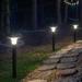 Gama Sonic Vantage Bollard Solar Pathway Light 200 Lumens Warm White 2700K LED Waterproof Outdoor Landscape Lights 2-Pack