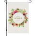 Happy Mother s Day Garden Flags 12x18 Double Sided Linen Blooming Flower Outdoor Flags Spring Banner Small Yard Flags Holiday Garden Flags for Outside Mother s Day Decorations