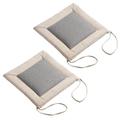 ionze Home Textiles Outdoor Chair Cushions (Set of 2) 16x16 Inches Patio Seat Cushions Gray Square Chair Pads for Patio Furniture Garden Home Cushion ï¼ˆSilverï¼‰