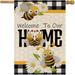 28x40 Inch Double Sided YPF5 Summer Garden Flag - Seasonal Outdoor Yard Flags of Burlap - Banner Welcome to Our Home Bee - Outside Garden Yard Decorations - Outside Decorative Banners for Yard