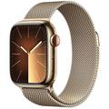 Apple Watch Series 9 GPS + Cellular 45mm Gold Stainless Steel Case with Gold Milanese Loop. Fitness Tracker ECG Apps Always-On Retina Display Water Resistant