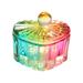 Put Nail Decoration Cup Dazzling Crystal Cup With Lid Glass Crystal Cup Color Plated Crystal Cup Colorful Crystal Cup Wash Brush Pen Cup