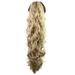 Blekii Long Clip-In Curly Claw Jaw Ponytail Clip in Hair Extensions Wavy Hairpiece Wigs Human Hair Clearance