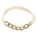 Blekii Clearance Chain Leather Band Electroplating Alloy Hair Rope Hair Ring Bracelet Head Rope Bracelet Hair Band Black Elastic Women s Hair Band Bracelet Hair Ties Gold 3