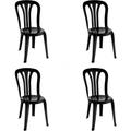 Garrotxa Chaise Intrieur, Extrieur Set 4 Noir - Noir - Garbar