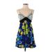 My Michelle Casual Dress: Blue Tropical Dresses - New - Women's Size Small