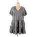 CCX by City Chic Casual Dress - DropWaist: Gray Solid Dresses - Women's Size 22