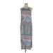 Faded Glory Casual Dress - Maxi: Teal Graphic Dresses - New - Women's Size X-Large