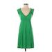 Banana Republic Factory Store Casual Dress - A-Line: Green Solid Dresses - Women's Size X-Small