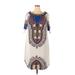 Ashley Stewart Casual Dress: Ivory Print Dresses - Women's Size 18 Plus