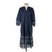 Anna Sui for Uniqlo Casual Dress - Popover: Blue Dresses - Women's Size Small