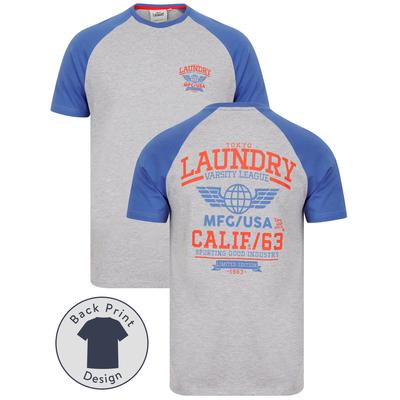 T-Shirts Makita Baseball Style Raglan Sleeve Cotton Jersey Crew Neck T-Shirt in Dazzling Blue / L - Tokyo Laundry