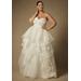 Plus Size Women's Bridal by ELOQUII Strapless Princess Gown With Full Pleated Skirt in Pearl (Size 14)