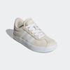 Sneaker ADIDAS SPORTSWEAR "VL COURT 3.0 KIDS", Gr. 33, weiß (aluminium, cloud weiß, aluminium), Leder, Synthetik, sportlich, Schuhe, inspiriert vom Design des adidas samba