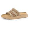 Pantolette GABOR, Damen, Gr. 38, gold (goldfarben, roségoldfarben), Textil, modisch, Schuhe, Plateau, Sommerschuh, Schlappen mit Best Fitting-Ausstattung, Topseller