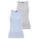 Tanktop LAURA SCOTT Gr. 40/42, hellblau, grau Damen Tops