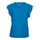 Kurzarmshirt VERO MODA "VMTASSA SS O-NECK TOP JRS GA" Gr. XS (34), blau (ibiza blue) Damen Shirts Jersey