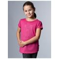 T-Shirt TRIGEMA "TRIGEMA mit glitzerndem Katzen-Motiv" Gr. 104, rosa (hibiskus) Kinder Shirts T-Shirts