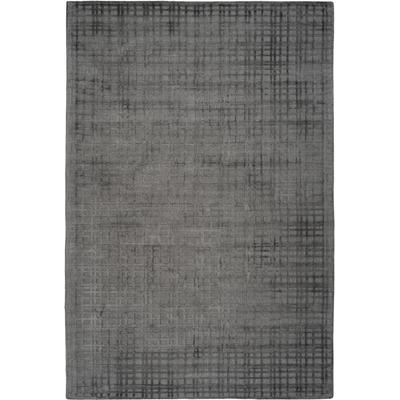 Teppich PADIRO "Karma 125", grau (anthrazit), B:120cm H:8mm L:170cm, Viskose, Teppiche, Handgewebter Teppich mit 3D-Desi