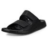 Pantolette ECCO "Cozmo M", Herren, Gr. 46, schwarz, Leder, klassisch, Schuhe, Sommerschuh, Schlappen, Klettschuh, mit FLUIDFORM™ Konstruktion