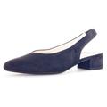 Slingpumps GABOR Gr. 38, blau (nachtblau) Damen Schuhe Riemchenpumps